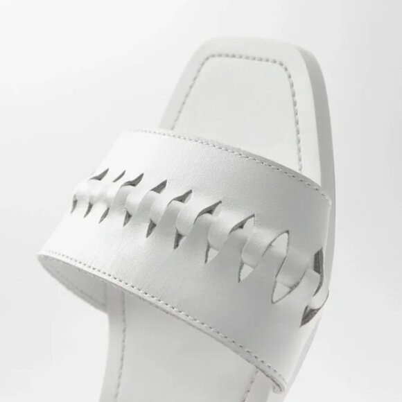 Zara Woven Flat Leather Sandals EUR 37 - Picture 5 of 10
